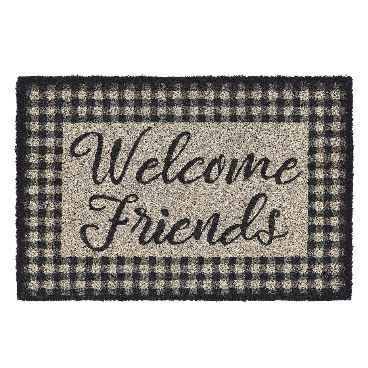 Finders Keepers Welcome Friends Coir Rug Rect 20x30 - The Fox Decor