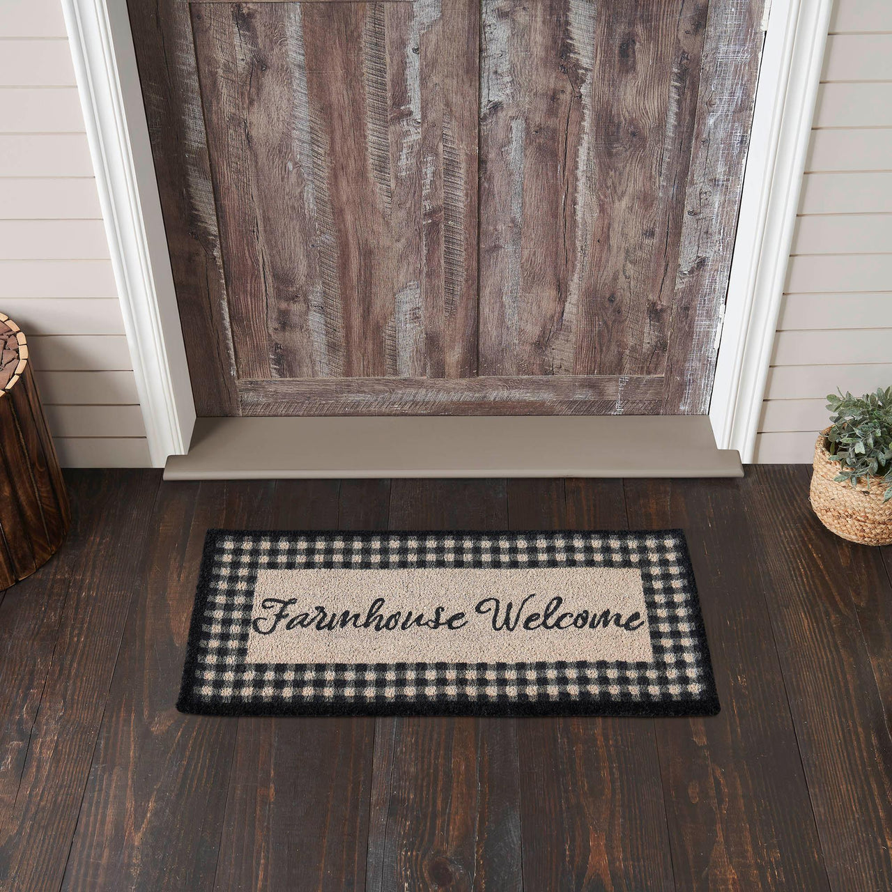 Finders Keepers Farmhouse Welcome Coir Rug Rect 17x36 - The Fox Decor