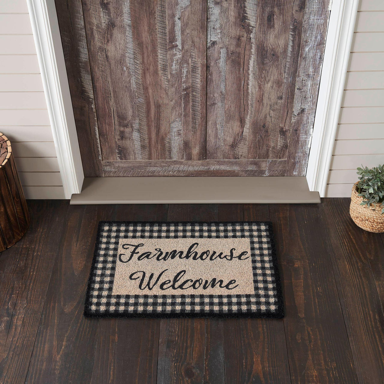 Finders Keepers Farmhouse Welcome Coir Rug Rect 20x30 - The Fox Decor