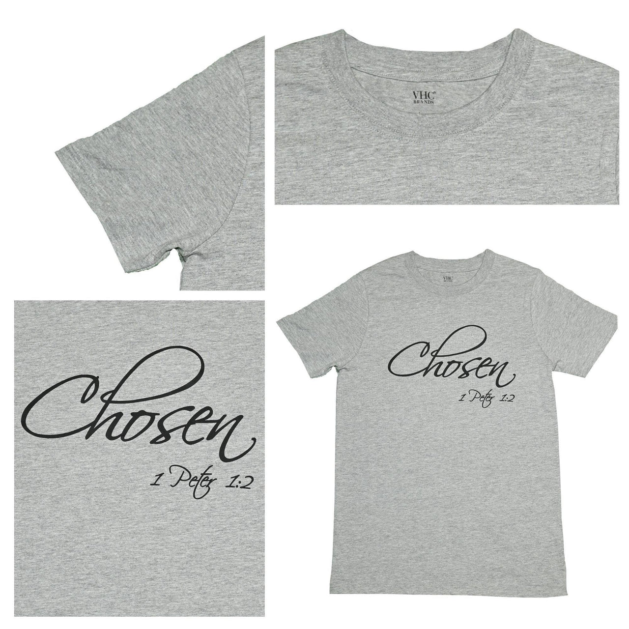 Chosen T-Shirt, Grey Melange, Large - The Fox Decor