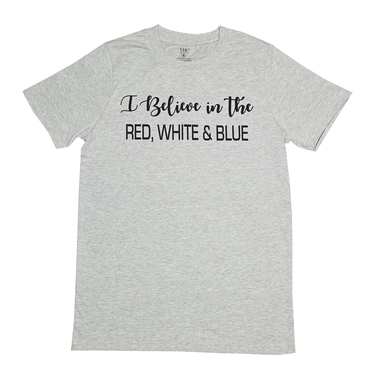 I Believe in the RWB T-Shirt, Light Grey Melange, Medium - The Fox Decor