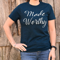 Made Worthy T-Shirt, Navy Melange, Large - The Fox Decor