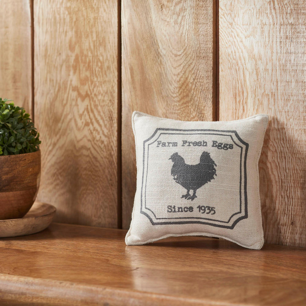 Finders Keepers Chicken Silhouette Pillow 6x6 - The Fox Decor
