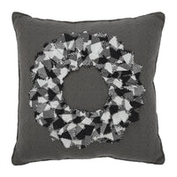 Finders Keepers Fabric Wreath Pillow 14x14 - The Fox Decor