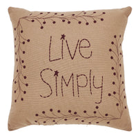 Pip Vinestar Live Simply Pillow 6x6 - The Fox Decor