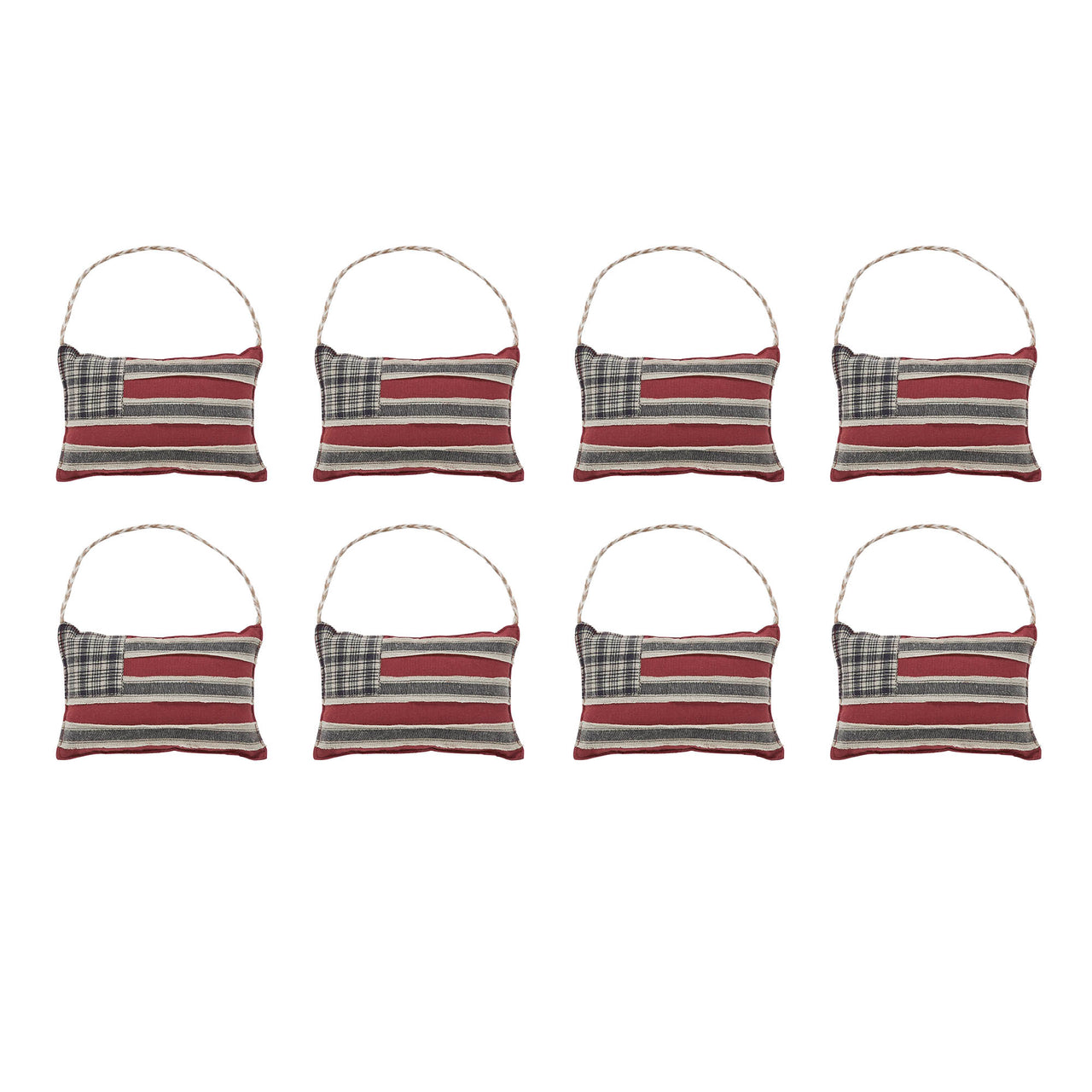 My Country Flag Ornament Bowl Filler Set of 8 3x5 - The Fox Decor