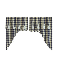 My Country Scalloped Layered Swag Set of 2 36x36x16 - The Fox Decor