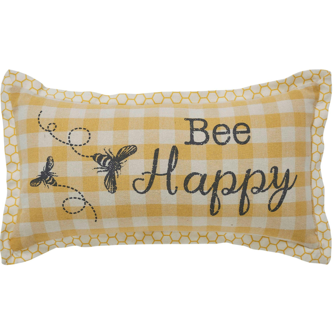Buzzy Bees Bee Happy Pillow 7x13 - The Fox Decor