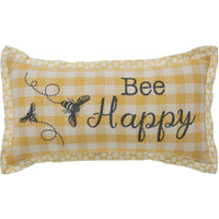 Buzzy Bees Bee Happy Pillow 7x13 - The Fox Decor