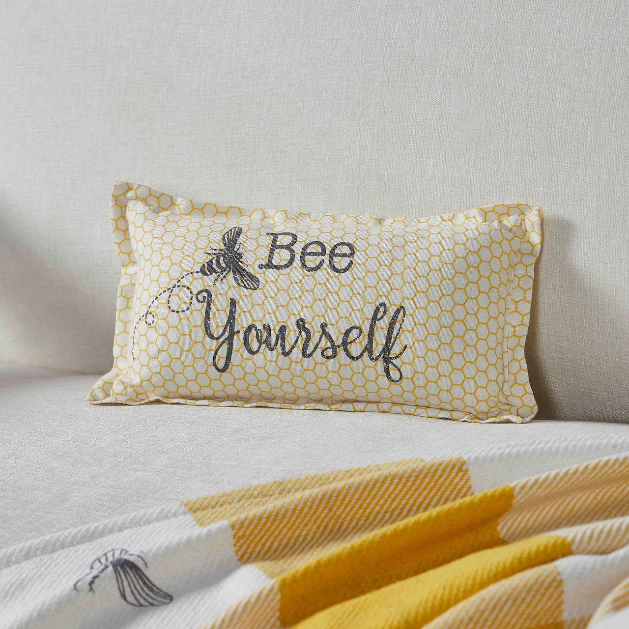 Buzzy Bees Bee Yourself Pillow 7x13 - The Fox Decor
