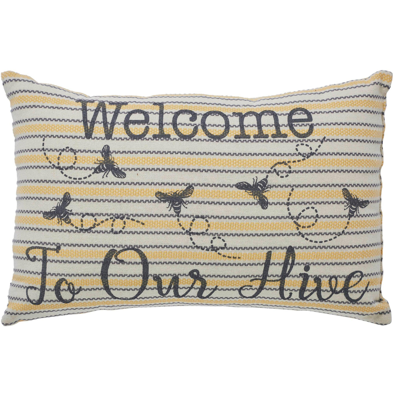 Buzzy Bees Welcome to Our Hive Pillow 9.5x14 - The Fox Decor