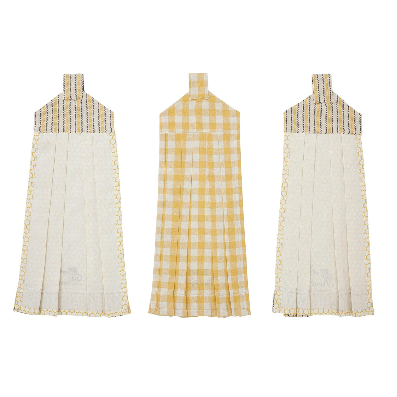 Buzzy Bees Button Loop Tea Towel Set of 3 - The Fox Decor