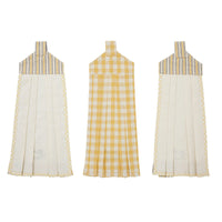 Buzzy Bees Button Loop Tea Towel Set of 3 - The Fox Decor