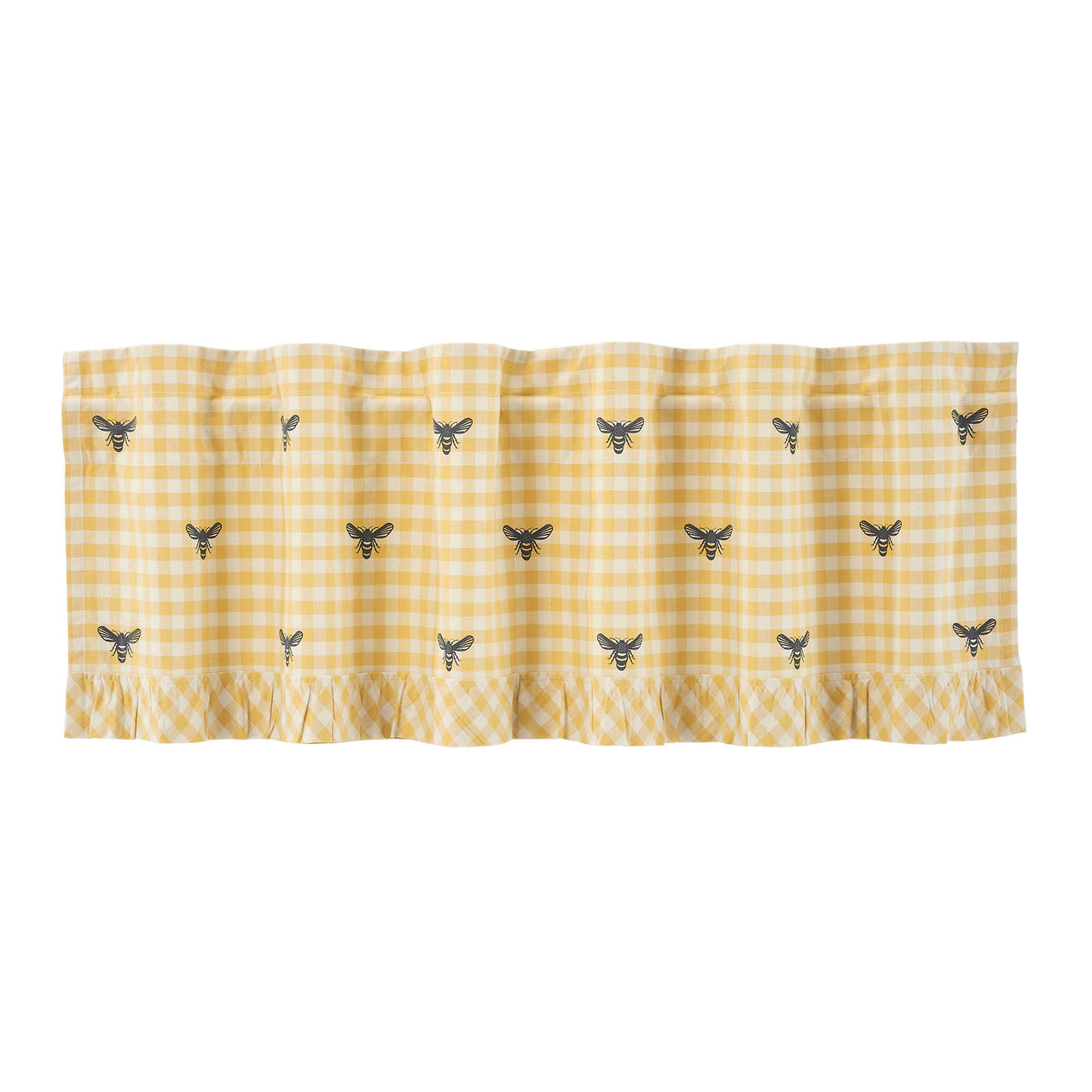 Buzzy Bees Ruffled Valance 18x60 - The Fox Decor