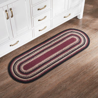 Thumbnail for Connell Jute Rug Oval w/ Pad 17x48