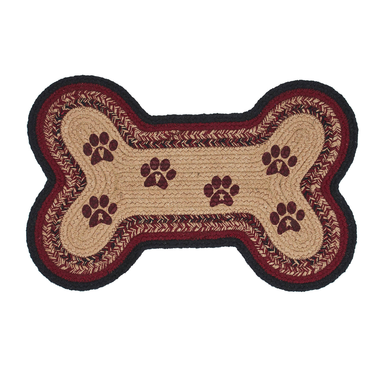Connell Small Bone Rug Stencil Paws 11.5"x17.5" VHC Brands - The Fox Decor