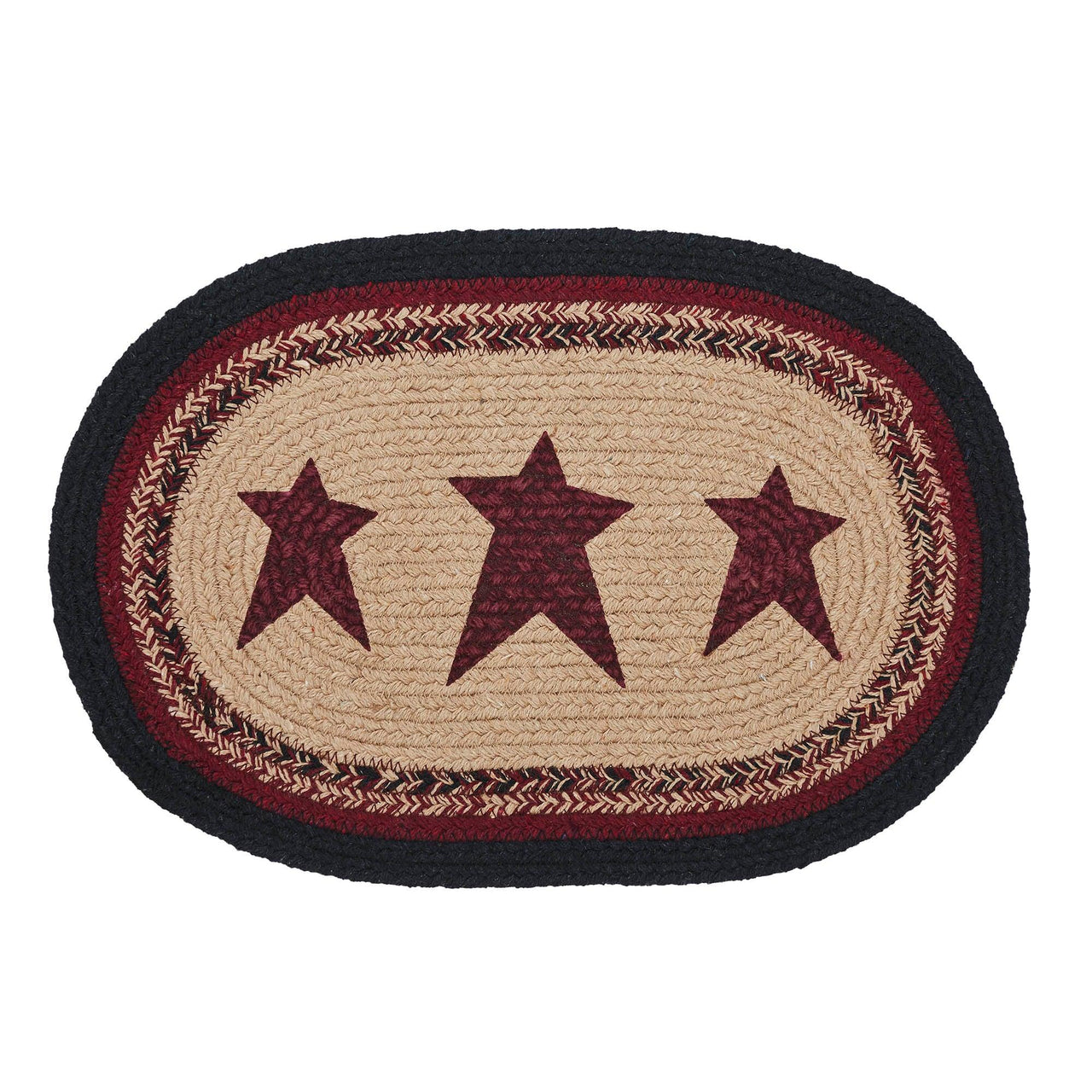 Connell Oval Placemat Stencil Stars 10x15 - The Fox Decor
