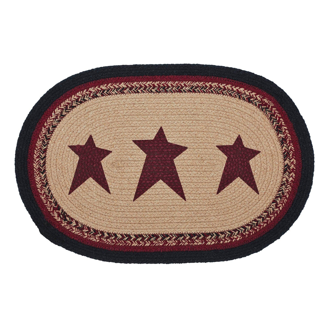Connell Oval Placemat Stencil Stars 13x19 - The Fox Decor