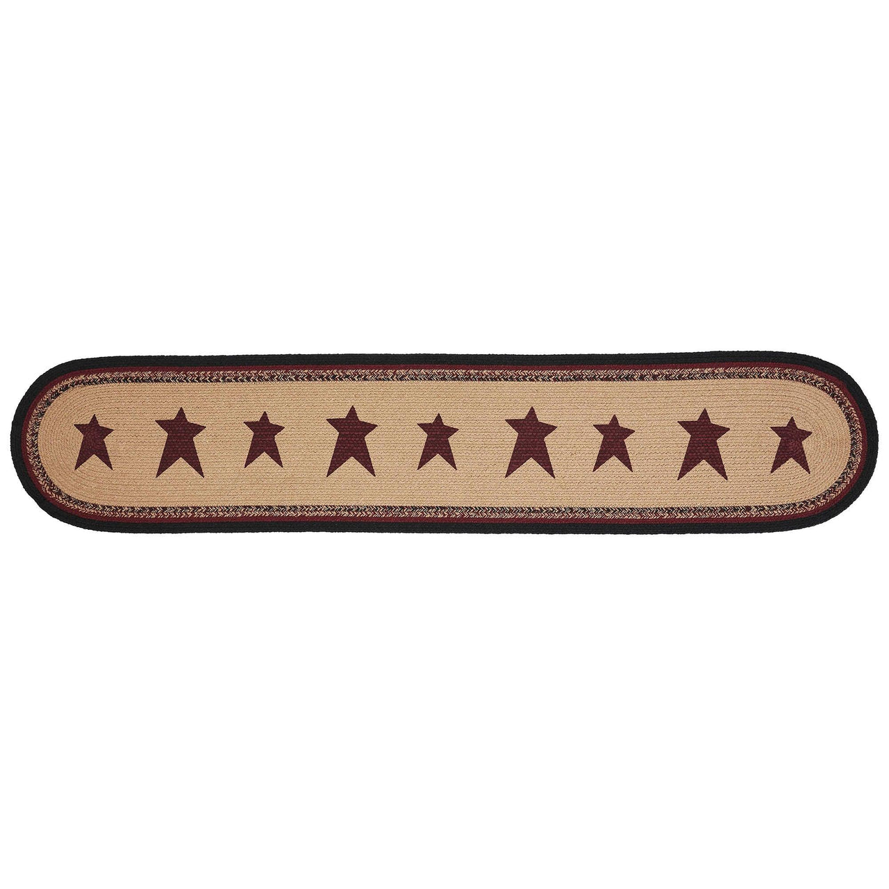 Connell Oval Runner Stencil Stars 12x60 - The Fox Decor