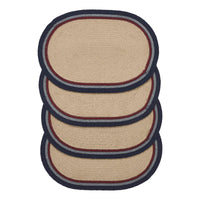 My Country Oval Placemat Stencil Stars Set of 4 13x19 - The Fox Decor