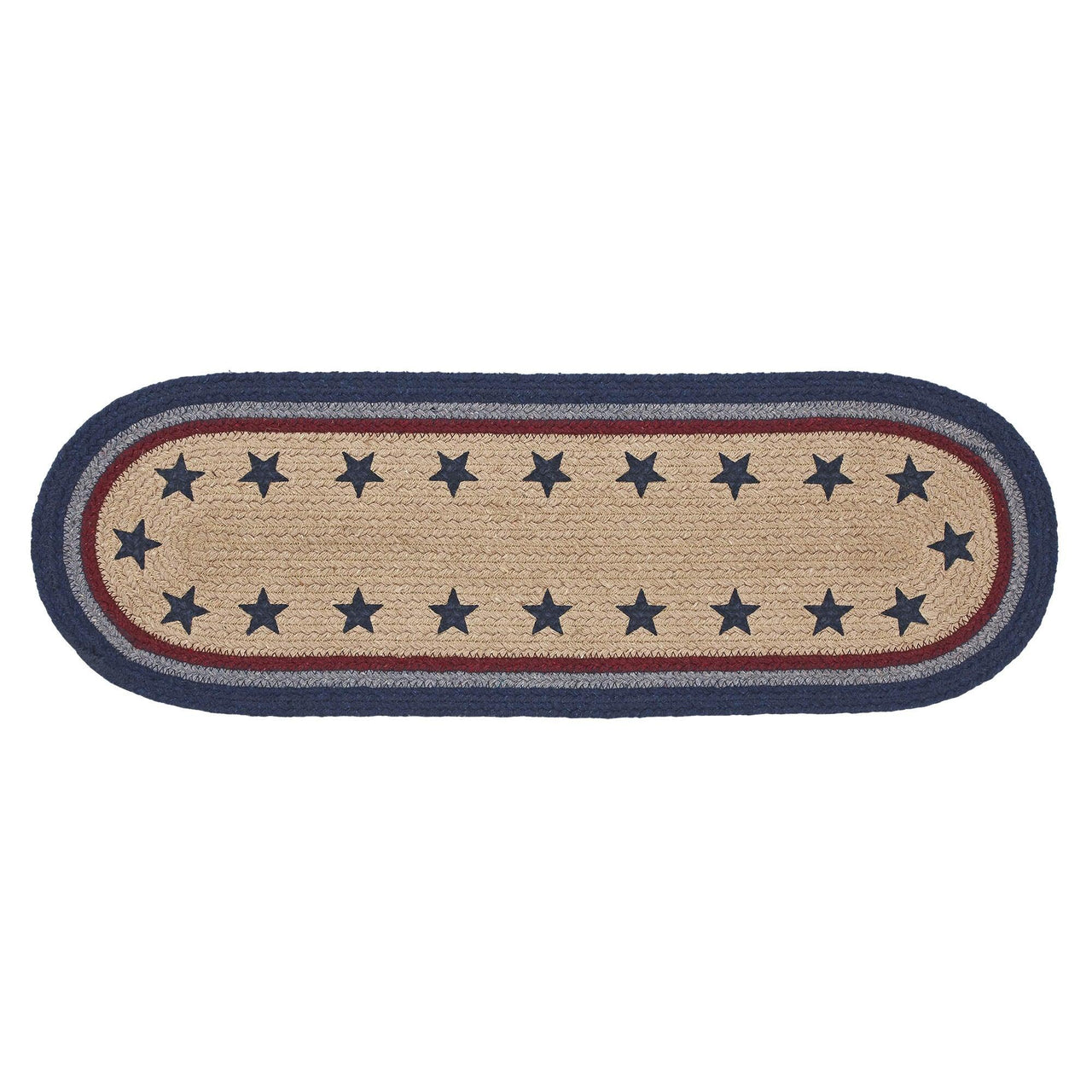 My Country Oval Runner Stencil Stars 8x24 - The Fox Decor