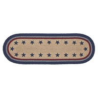My Country Oval Runner Stencil Stars 8x24 - The Fox Decor