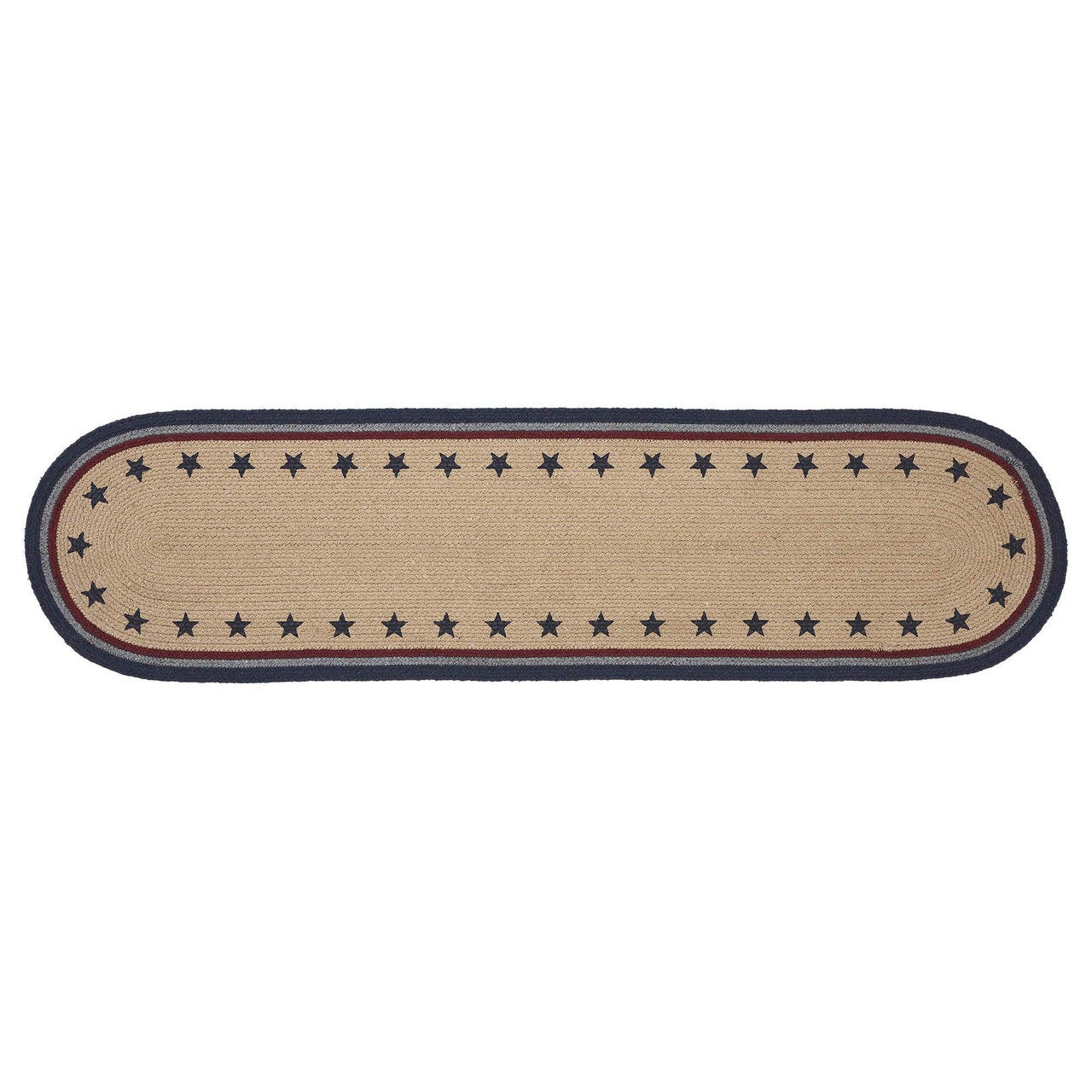 My Country Oval Runner Stencil Stars 12x48 - The Fox Decor