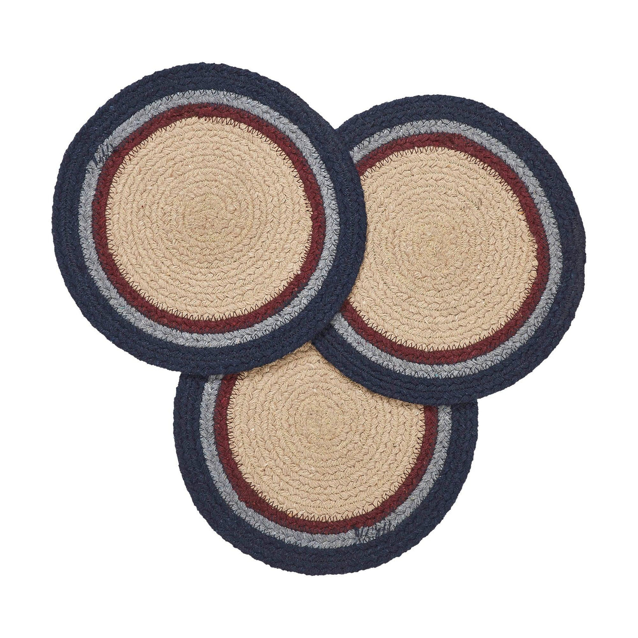 My Country Trivet Stencil Stars 8 inch Diameter Set of 3 - The Fox Decor