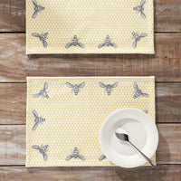 Buzzy Bees Placemat Set of 2 13x19 - The Fox Decor