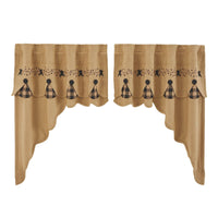 Pip Vinestar Scalloped Layered Swag Set of 2 36x36x16 - The Fox Decor