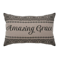 Custom House Black Tan Jacquard Amazing Grace Pillow 14x22 - The Fox Decor
