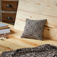 Custom House Black Tan Jacquard Pillow 9x9 - The Fox Decor