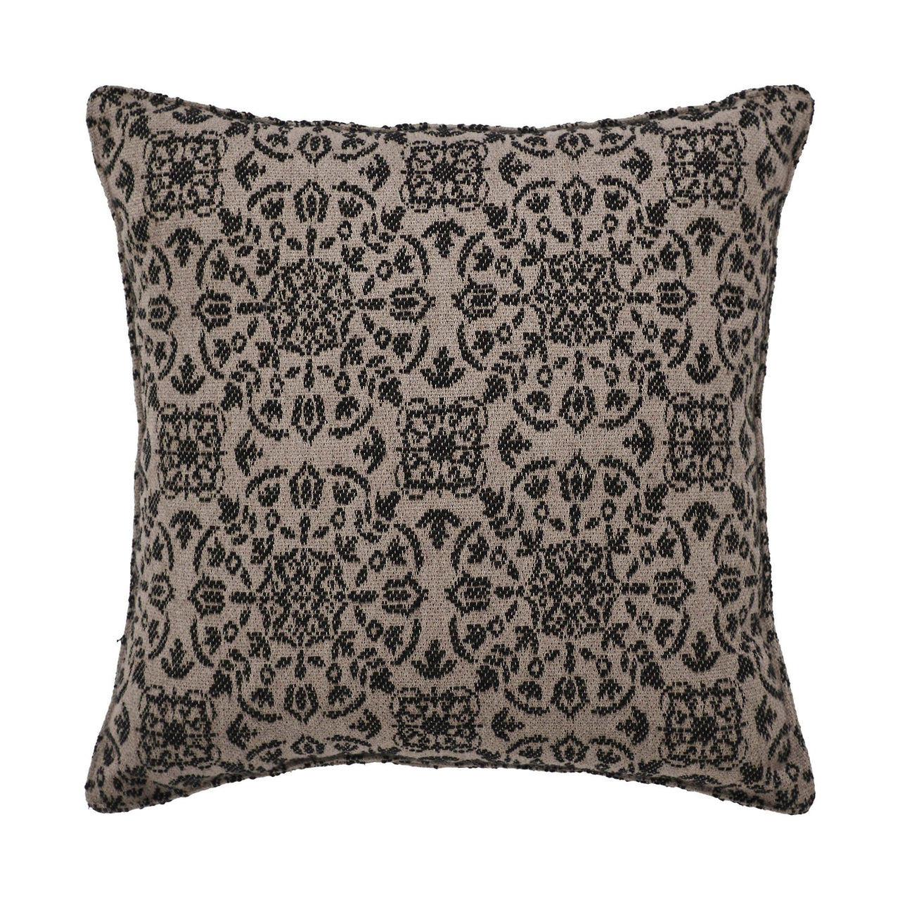 Custom House Black Tan Jacquard Pillow 9x9 - The Fox Decor
