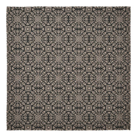Custom House Black Tan Jacquard Table Topper 42x42 - The Fox Decor