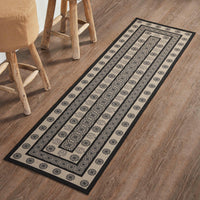 Custom House Black Tan Jacquard Polyester Rug/Runner Rect 22x78 - The Fox Decor