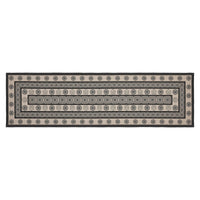 Custom House Black Tan Jacquard Polyester Rug/Runner Rect 22x78 - The Fox Decor