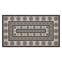 Custom House Black Tan Jacquard Polyester Rug Rect 27x48 - The Fox Decor