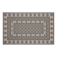 Custom House Black Tan Jacquard Polyester Rug Rect 60x96 - The Fox Decor