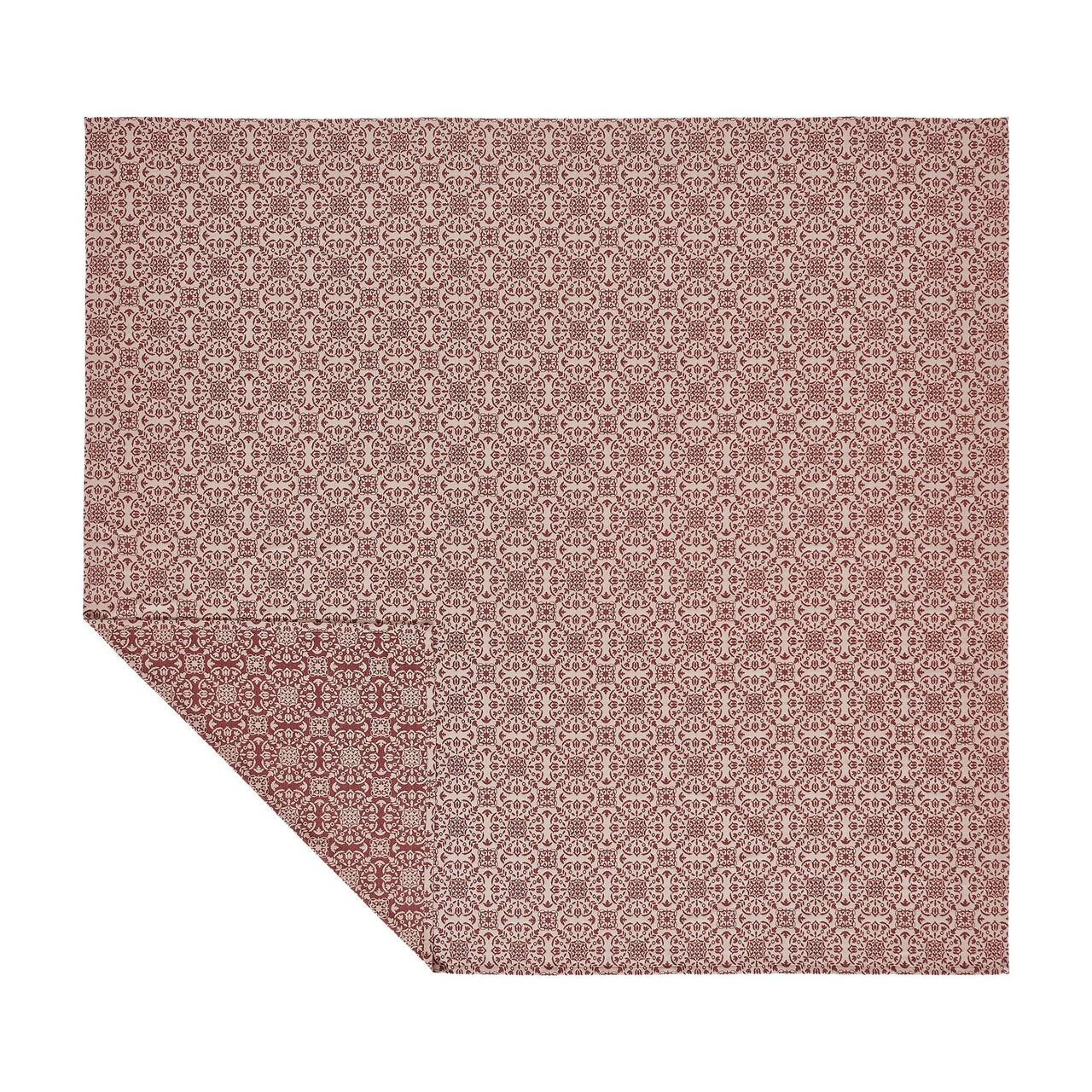 Custom House Burgundy Tan Jacquard King Coverlet 106Wx97L - The Fox Decor
