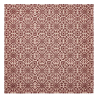 Custom House Burgundy Tan Jacquard Table Topper 42