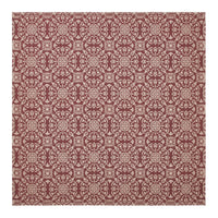Custom House Burgundy Tan Jacquard Table Topper 42