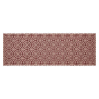 Custom House Burgundy Tan Jacquard Runner 12x36 - The Fox Decor