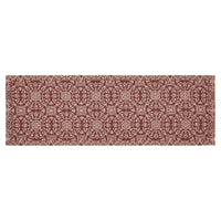 Custom House Burgundy Tan Jacquard Runner 8x24 - The Fox Decor