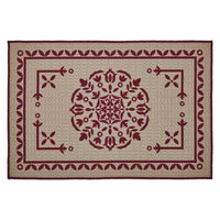 Thumbnail for Custom House Burgundy Tan Jacquard Polyester Bathmat 20x30 - The Fox Decor