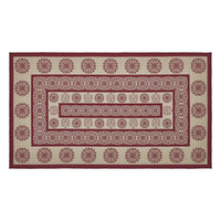 Custom House Burgundy Tan Jacquard Polyester Rug Rect 27x48 - The Fox Decor