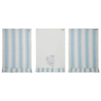 Finders Keepers Hydrangea Ruffled Tea Towel Set of 3 19x28 - The Fox Decor