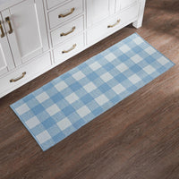 Annie Buffalo Check Blue Polyester Rug Rect 17x48 - The Fox Decor