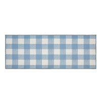 Annie Buffalo Check Blue Polyester Rug Rect 17x48 - The Fox Decor