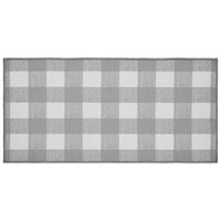 Annie Buffalo Check Grey Polyester Rug Rect 17x36 - The Fox Decor