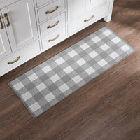 Annie Buffalo Check Grey Polyester Rug Rect 17x48 - The Fox Decor